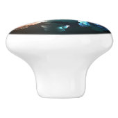 Fluttering Night Butterfly Keramische Knop (Zijkant)