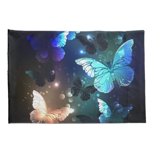 Fluttering Night Butterfly Kussensloop (Achterkant-Rechts)