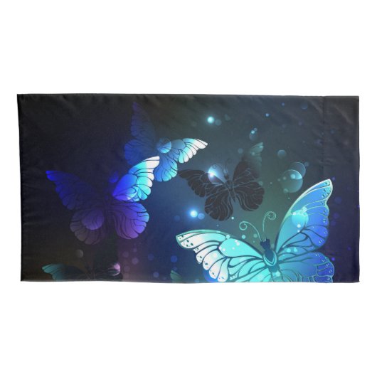 Fluttering Night Butterfly Kussensloop (Achterkant-Rechts)