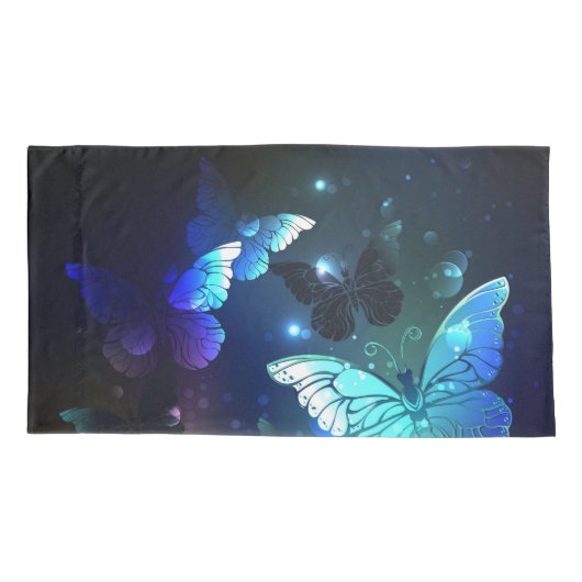 Fluttering Night Butterfly Kussensloop (Achterkant-Links)