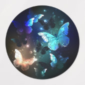 Fluttering Night Butterfly Labels (Design 1)