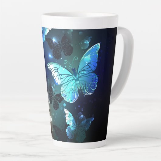 Fluttering Night Butterfly Latte Mok (Rechterhoek)