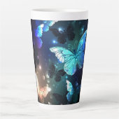 Fluttering Night Butterfly Latte Mok (Voorkant)