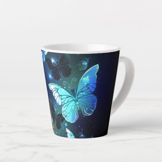 Fluttering Night Butterfly Latte Mok (Rechterhoek)