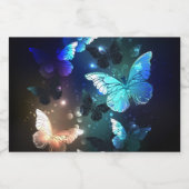 Fluttering Night Butterfly Likeurfles Etiket (Enkel label)