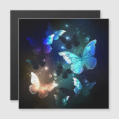 Fluttering Night Butterfly Magnetische Uitnodiging (Voorkant / Achterkant)