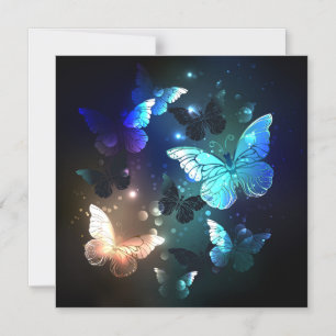 Fluttering Night Butterfly Magnetische Uitnodiging