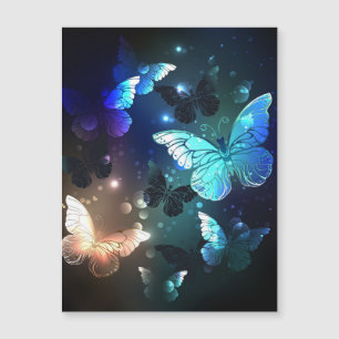 Fluttering Night Butterfly Magnetische Uitnodiging
