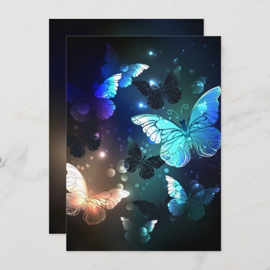 Fluttering Night Butterfly Menu (Voorkant / Achterkant)