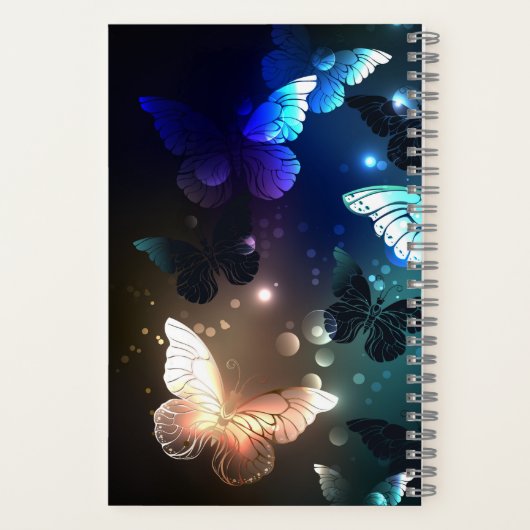 Fluttering Night Butterfly Notitieboek (Achterkant)