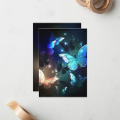 Fluttering Night Butterfly Notitiekaartje (Voorkant / Achterkant in situ)