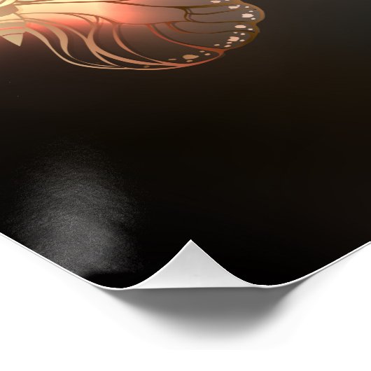 Fluttering Night Butterfly Perfect Poster (Hoek)