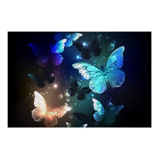 Fluttering Night Butterfly Perfect Poster (Voorkant)