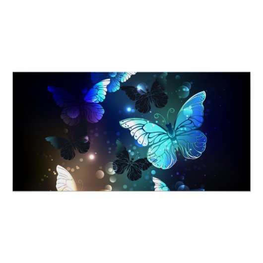 Fluttering Night Butterfly Perfect Poster (Voorkant)