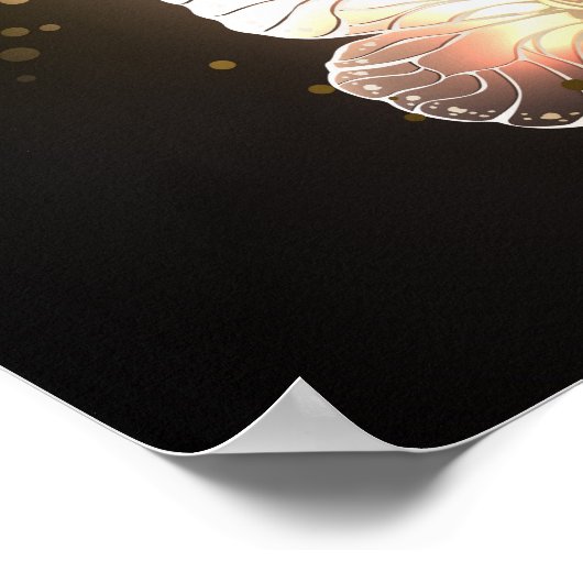 Fluttering Night Butterfly Poster (Hoek)