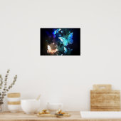 Fluttering Night Butterfly Poster (Keuken)