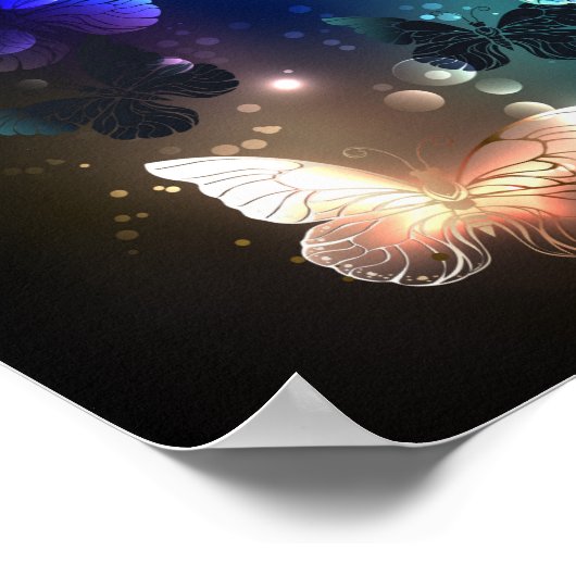 Fluttering Night Butterfly Poster (Hoek)