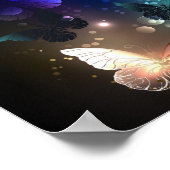 Fluttering Night Butterfly Poster (Hoek)