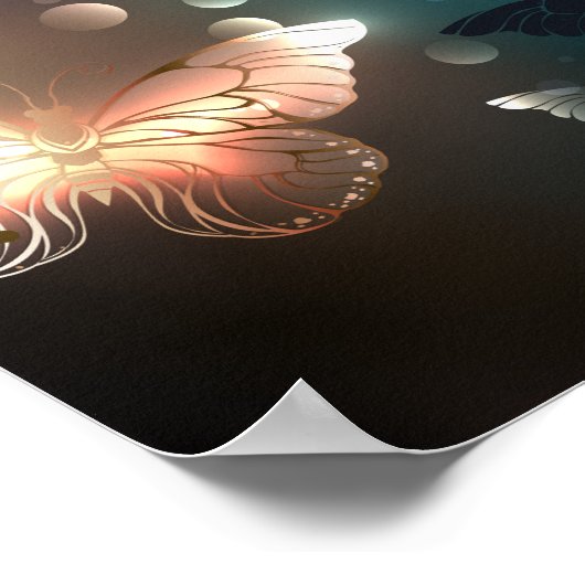 Fluttering Night Butterfly Poster (Hoek)