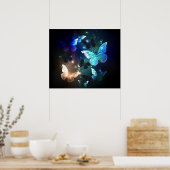 Fluttering Night Butterfly Poster (Keuken)