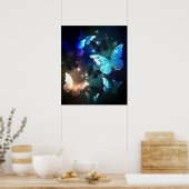 Fluttering Night Butterfly Poster (Keuken)
