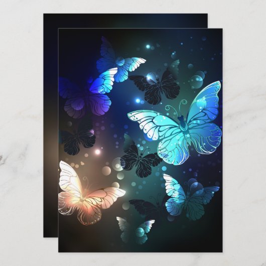 Fluttering Night Butterfly Programmakaart (Voorkant / Achterkant)