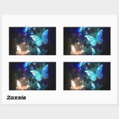 Fluttering Night Butterfly Rechthoekige Sticker (Vel)