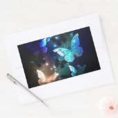 Fluttering Night Butterfly Rechthoekige Sticker (Envelop)