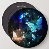Fluttering Night Butterfly Ronde Button 6,0 Cm (Voorkant /achterkant)
