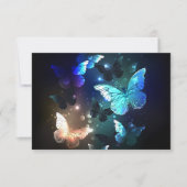 Fluttering Night Butterfly RSVP Kaartje (Voorkant)