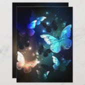Fluttering Night Butterfly Save The Date (Voorkant / Achterkant)