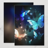 Fluttering Night Butterfly Save The Date (Voorkant / Achterkant)