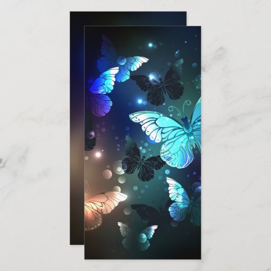 Fluttering Night Butterfly Save The Date (Voorkant / Achterkant)