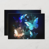 Fluttering Night Butterfly Save The Date (Voorkant / Achterkant)