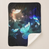 Fluttering Night Butterfly Sherpa Deken (Voorkant)