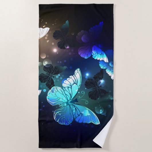 Fluttering Night Butterfly Strandlaken (Voorkant)