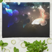 Fluttering Night Butterfly Theedoek (Gevouwen)