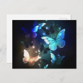 Fluttering Night Butterfly Uitnodiging Briefkaart (Voorkant / Achterkant)