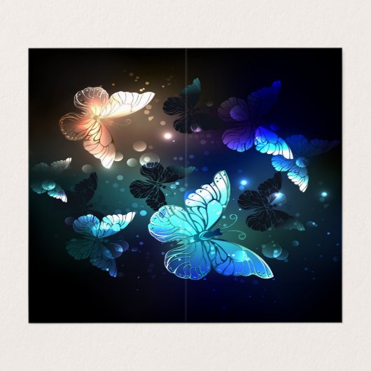 Fluttering Night Butterfly Visitekaartje (Buitenkant ongevouwen)