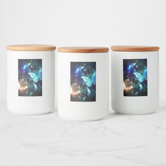 Fluttering Night Butterfly Voedselcontainer Etiket (Flessen)