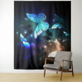 Fluttering Night Butterfly Wandkleed (In situ)