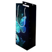 Fluttering Night Butterfly Wijn Cadeautas (Voorkant Gekanteld)