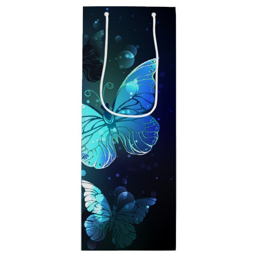 Fluttering Night Butterfly Wijn Cadeautas (Voorkant)