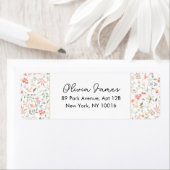 Fluttering Pink Butterfly Girl 1st Birthday  Etiket (Insitu)