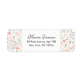 Fluttering Pink Butterfly Girl 1st Birthday  Etiket