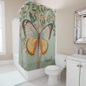 Fluttering Veerkracht gepersonaliseerd Douchegordijn (In situ)