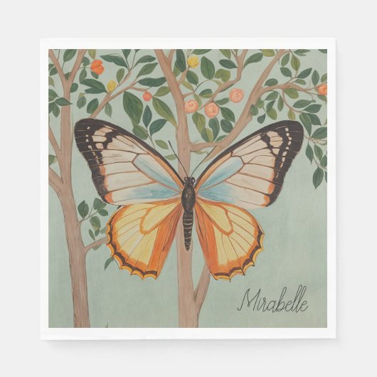 Fluttering Veerkracht gepersonaliseerd Servet (Voorkant)