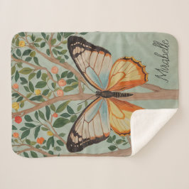 Fluttering Veerkracht gepersonaliseerd Sherpa Deken