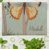 Fluttering Veerkracht gepersonaliseerd Theedoek (Gevouwen)