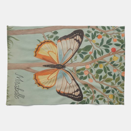 Fluttering Veerkracht gepersonaliseerd Theedoek (Horizontaal)